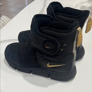 Nike Kids Black and Gold Boots